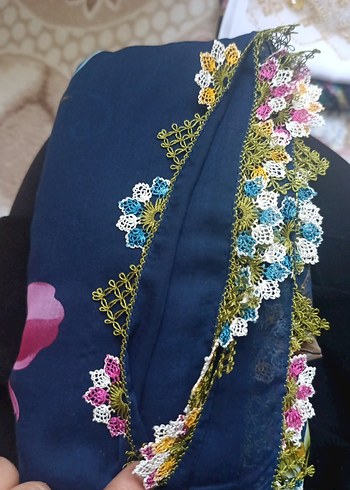 Çok Renkli Dantel Detaylı Bohem Kadın el emeği yazma - Görsel 2