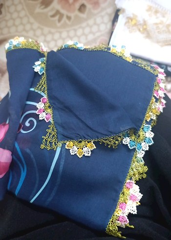 Çok Renkli Dantel Detaylı Bohem Kadın el emeği yazma - Görsel 4