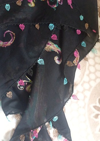 Dantel Detaylı Çok Renkli Bohem Kadın el emeği iğne oyası - Görsel 6