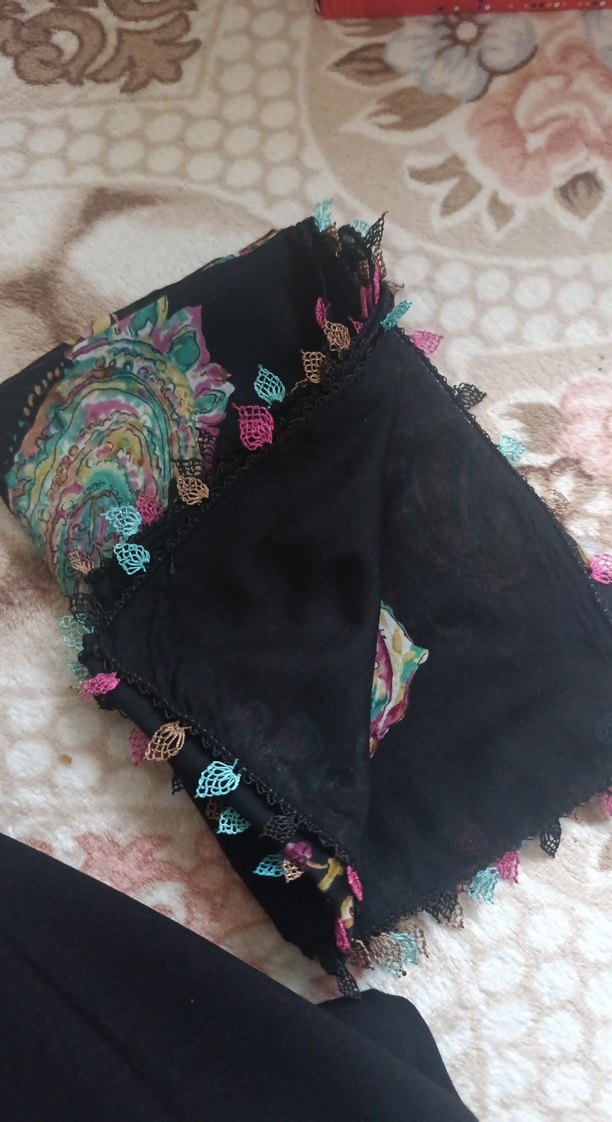 Dantel Detaylı Çok Renkli Bohem Kadın el emeği iğne oyası - Görsel 3