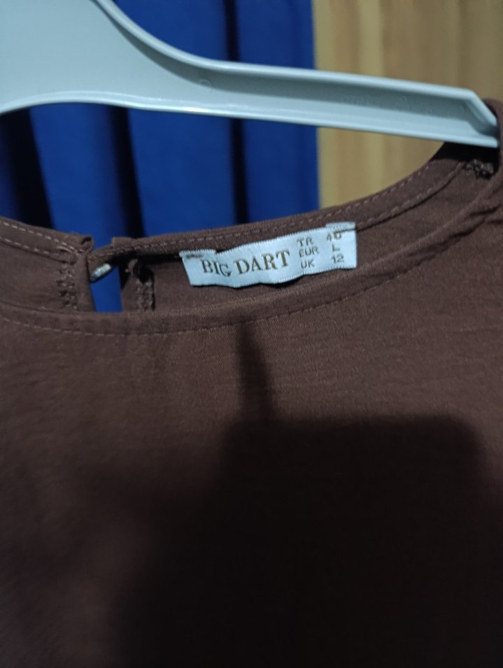 Kadın Kahverengi Uzun Kollu Salaş Tunik - Görsel 3