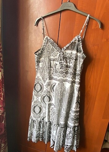 Gri sifon elbise 
