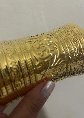 Desenli Altın Renk Bohem Bilezik - Görsel 2