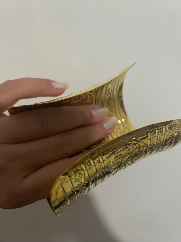 Desenli Altın Renk Bohem Bilezik - Görsel 3