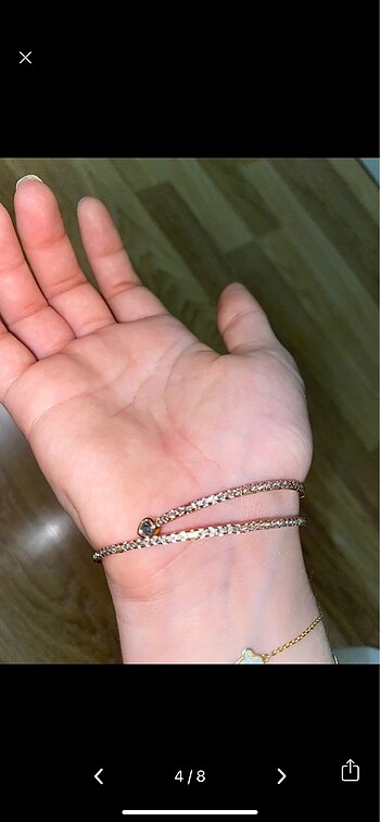  Beden pembe Renk Swarovski Bilezik