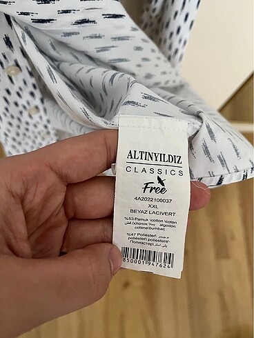 2xl Beden Altınyıldız erkek gömleği likralı