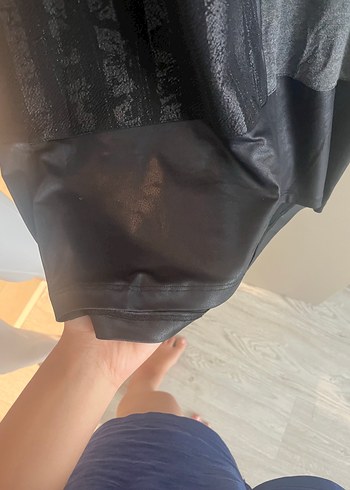 Diğer Gri Uzun Kollu Midi Tunik