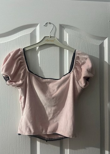 Sheinside Dantel Detaylı Pembe Kadın Bluz