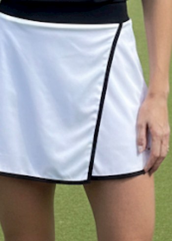 Beyaz Elastik Bel Mini Spor Etek - Görsel 3