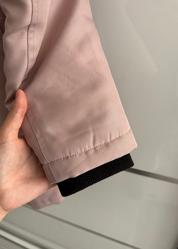 xl Beden Kadın Pembe Midi Boy Kürklü Kışlık Mont