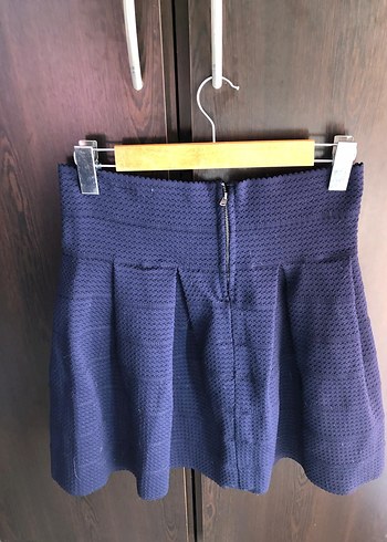 Kadın Lacivert Pilili Midi Etek - Görsel 2