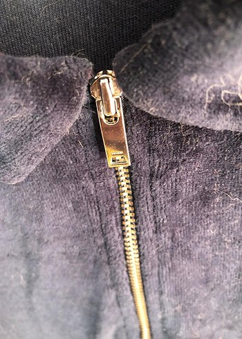 Erkek Lacivert kadife Polo Tişört - Görsel 2