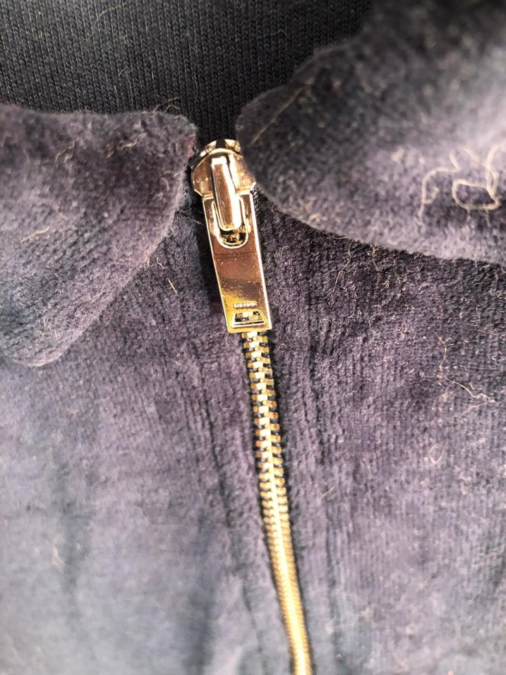 Erkek Lacivert kadife Polo Tişört - Görsel 2