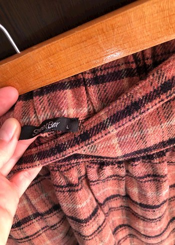 Kadın Kahverengi Ekose Mini Etek - Görsel 3