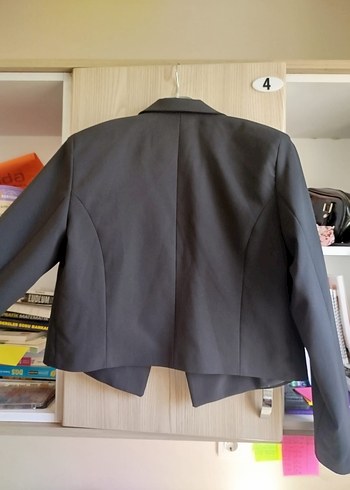 Düğmeli siyah Kadın Blazer Ceket - Görsel 5