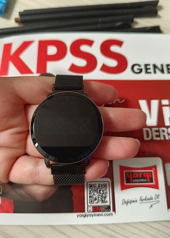 Siyah Hasır Kordonlu Akıllı Saat - Görsel 4