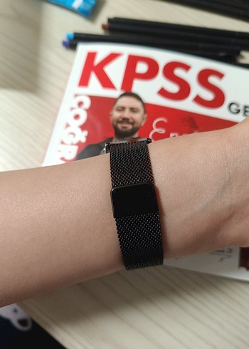 Siyah Hasır Kordonlu Akıllı Saat - Görsel 6