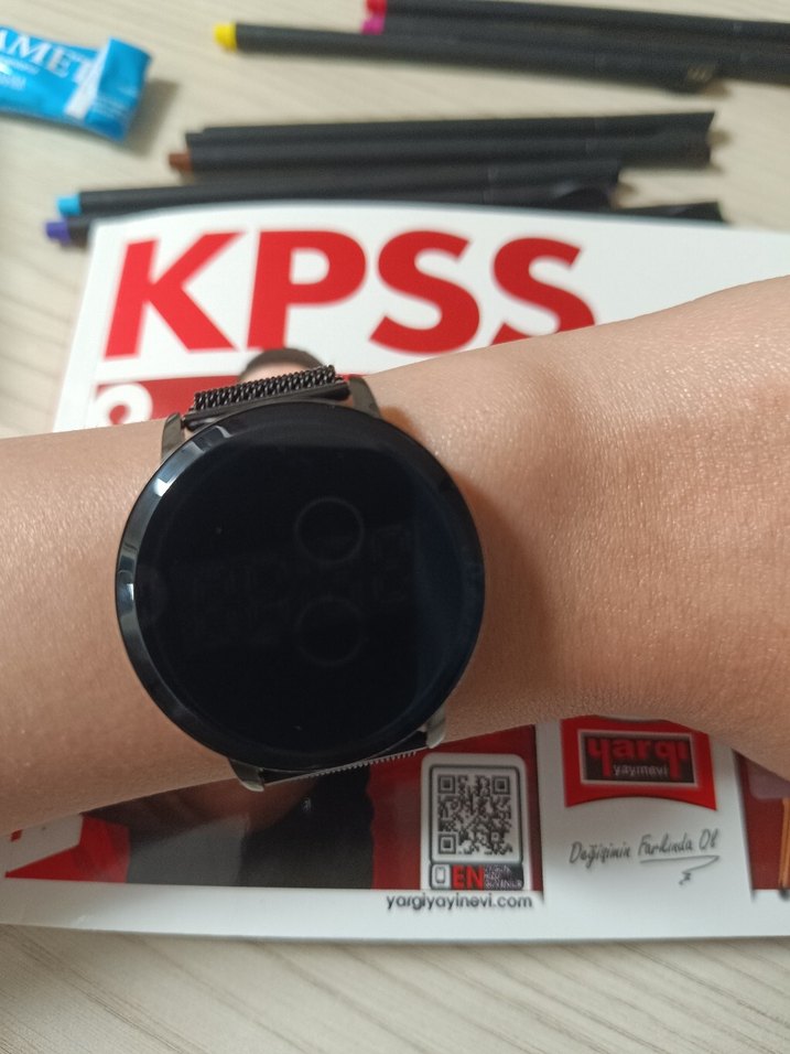 Siyah Hasır Kordonlu Akıllı Saat - Görsel 5