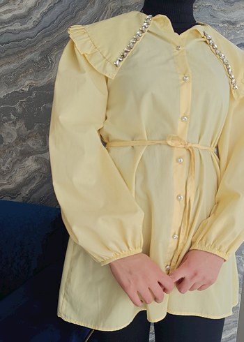 Sarı Düğmeli Gömlek - Görsel 5