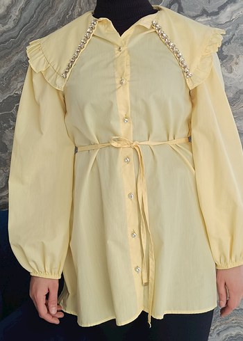 Sarı Düğmeli Gömlek - Görsel 6