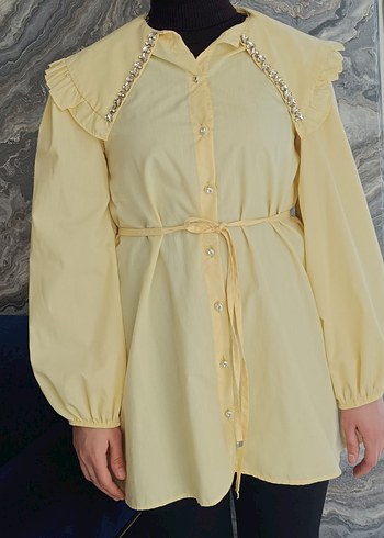 Sarı Düğmeli Gömlek - Görsel 7