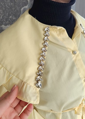 Sarı Düğmeli Gömlek - Görsel 9