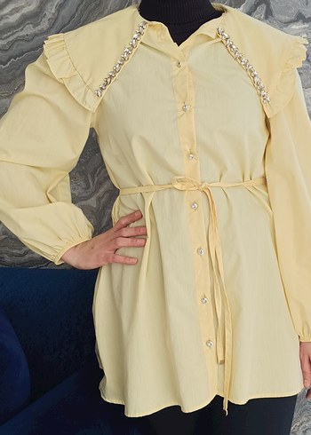 Sarı Düğmeli Gömlek - Görsel 4