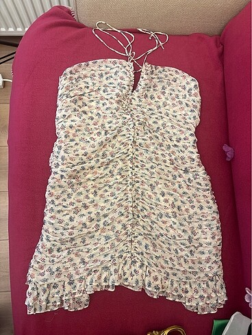 Zara Straplez mini elbise