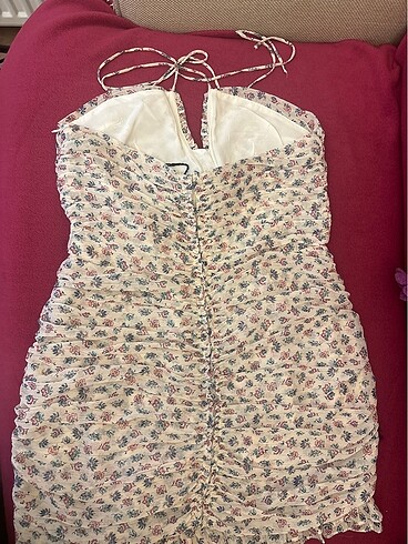 l Beden Zara Straplez mini elbise