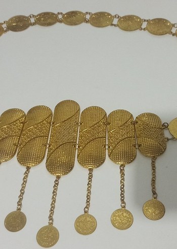 Zara Zincir Detaylı Altın Rengi Bohem Kadın Kemer