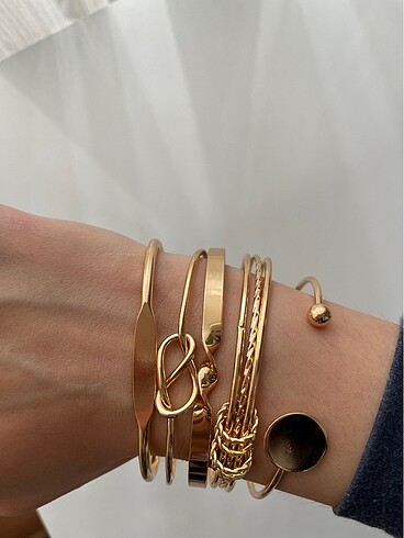  Beden çeşitli Renk Beşli gold set