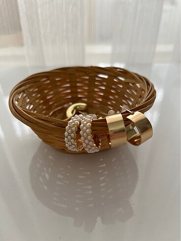 Gold ikili küpe