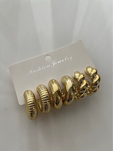 Diğer Gold üçlü küpe