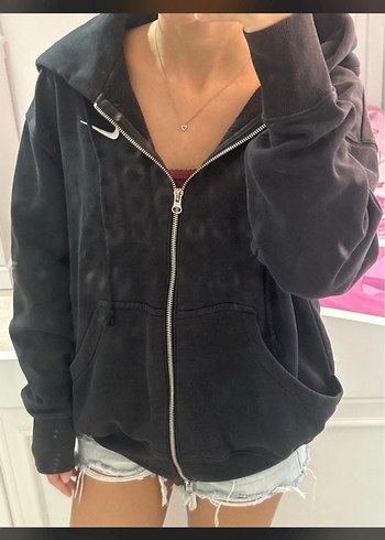 xs Beden siyah Renk Nike Siyah Fermuarlı sweat
