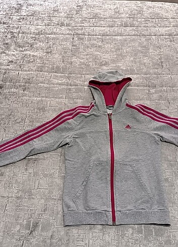 Adidas kız çocuk 11-12 yaş fermuarlı kapşonlu swet