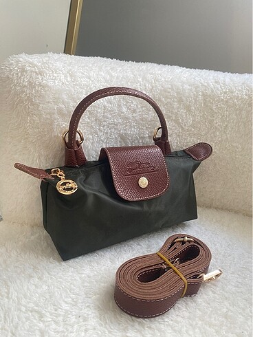 Beden haki Renk Longchamp Naces Model Kadın El ve Omuz Çantası Xs