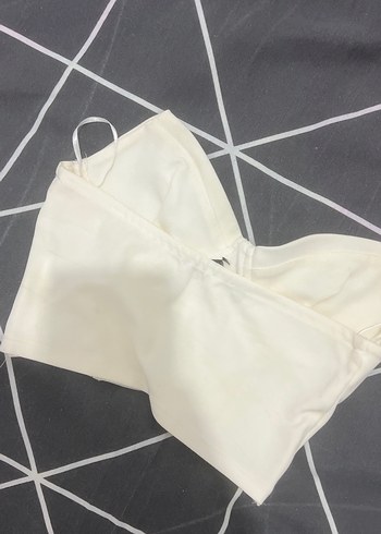 Beyaz Straplez Mini Bustiyer - Görsel 2