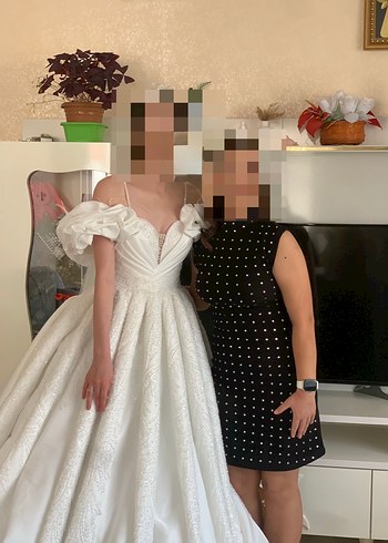 Gelinlik Parıltılı Beyaz Prenses Gelinlik