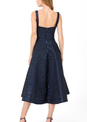 Lacivert Elbise - Görsel 3