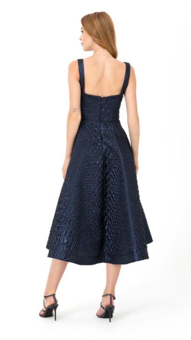 Lacivert Elbise - Görsel 3