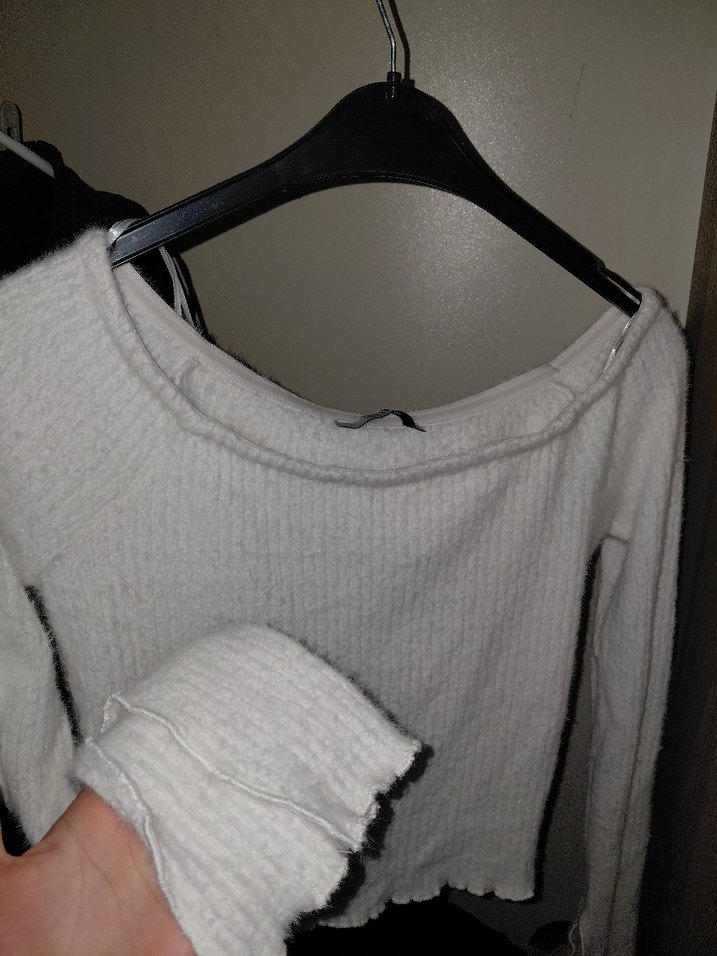 Kadın Beyaz Uzun Kollu Bluz - Görsel 2