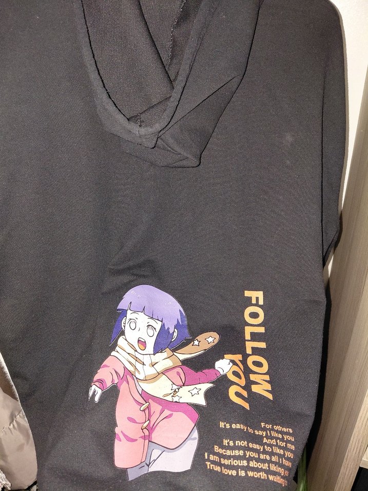 Naruto Baskılı Siyah Kapuşonlu Sweatshirt - Görsel 3