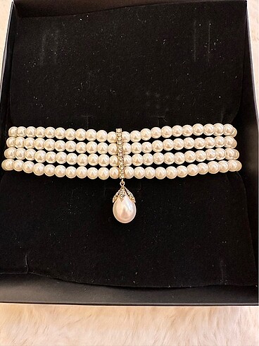Vintage İnci Choker Kolye