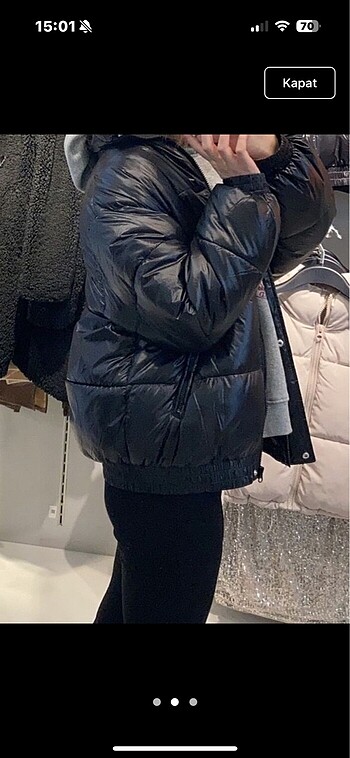 s Beden H&M Siyah Şişme Mont