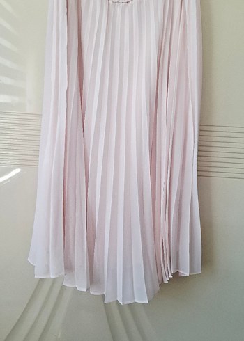 Pembe Piliseli Uzun Kadın Etek