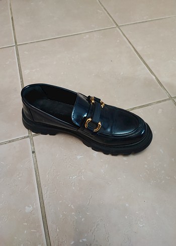 Kadın lacivert rugan Tokalı Loafer - Görsel 3