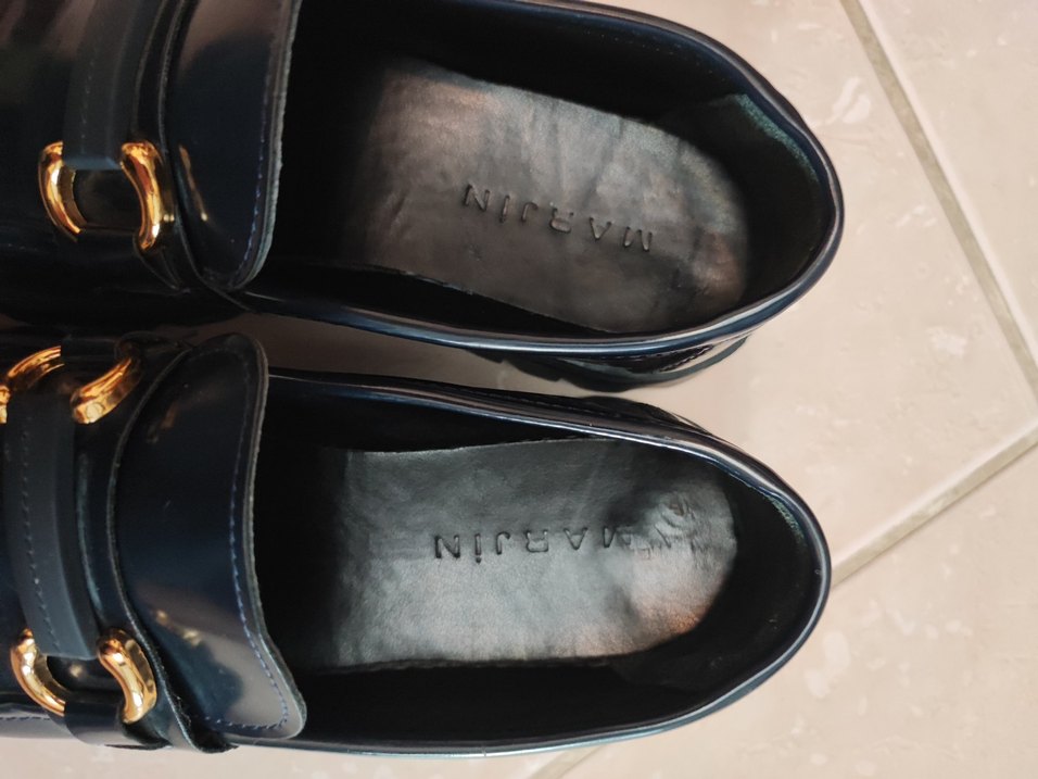 Kadın lacivert rugan Tokalı Loafer - Görsel 4