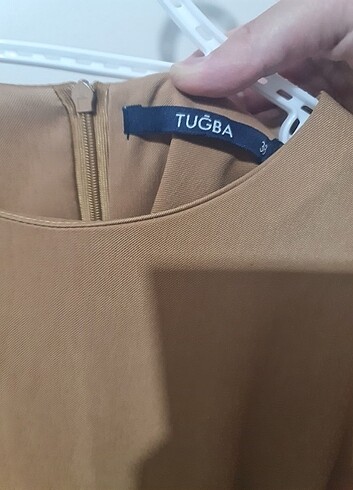 38 Beden camel Renk Tesettür Elbise