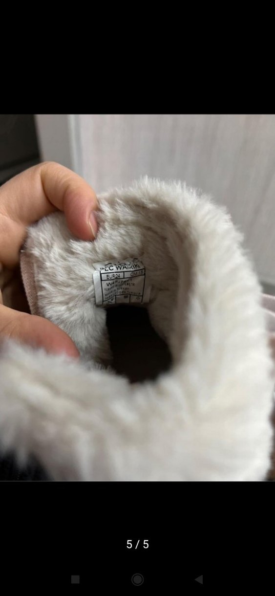 LC Waikiki kız çocuk Peluş Detayl pudraı Bot - Görsel 5