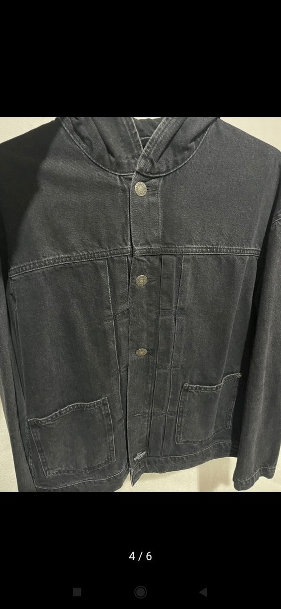 Siyah erkek Denim Ceket - Görsel 3